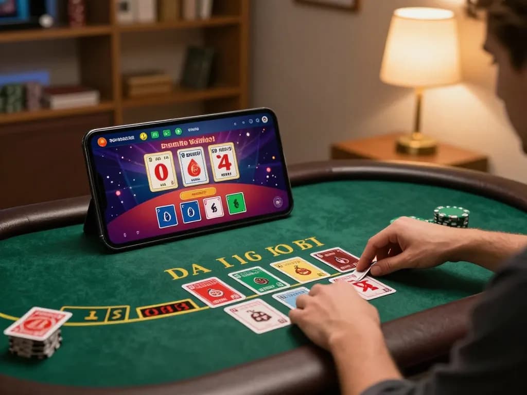 Fly88 mobile gaming screen displaying live dealer blackjack for engaging online casino experience.