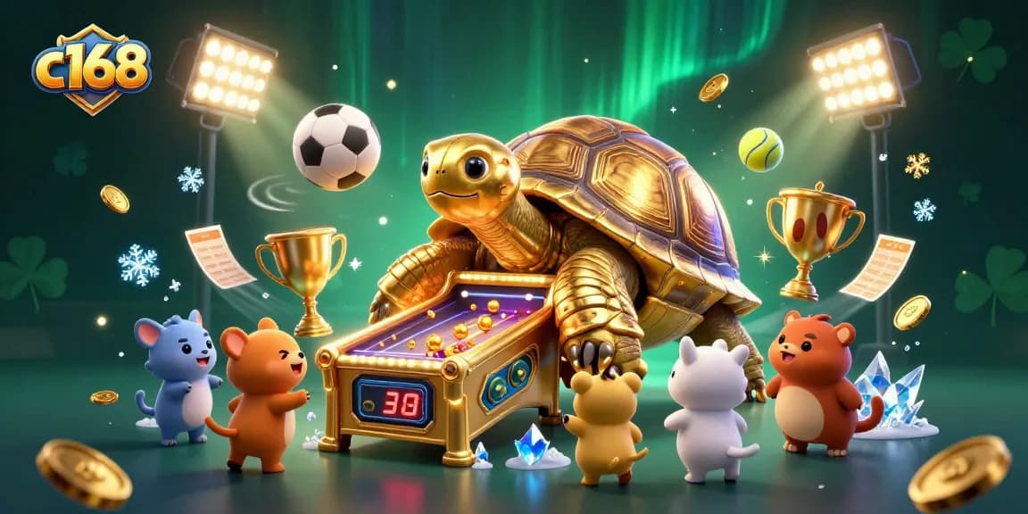 Experience winning moments at c168 with dynamic sports betting elements in a vibrant 3D casino scene.