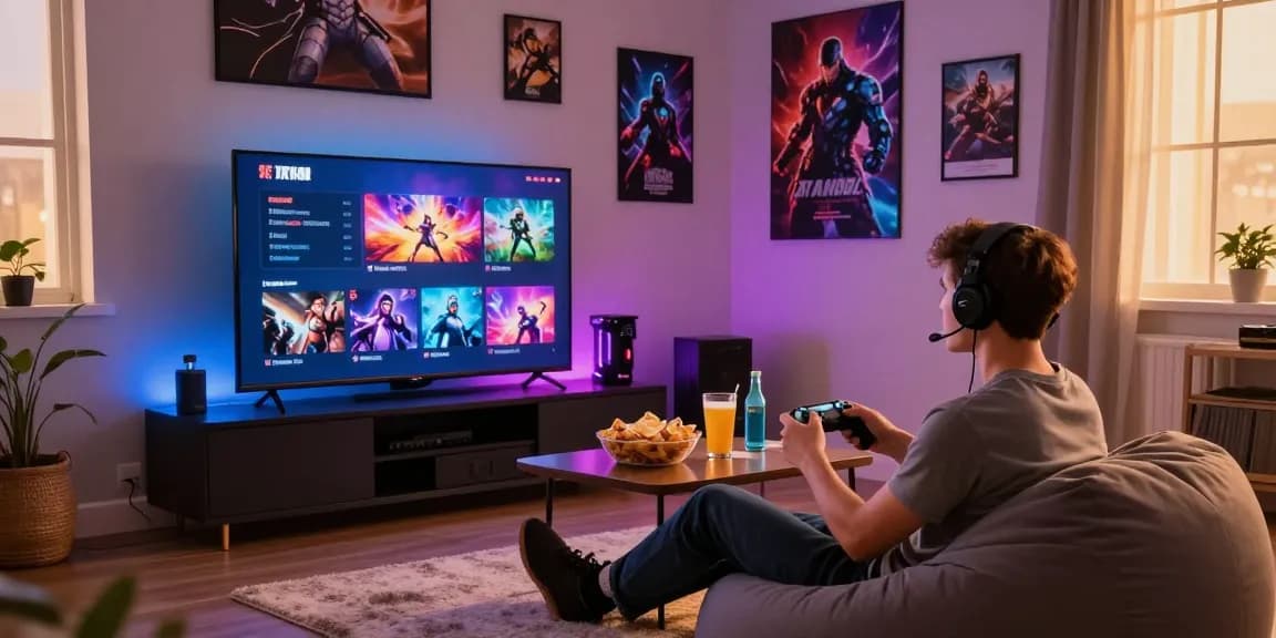 Play porn games html in a modern gaming lounge with vibrant atmosphere.