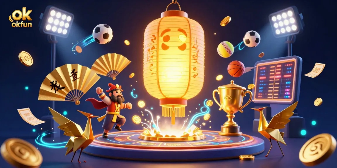 Experience thrilling bets and games at okfun with vibrant, engaging casino elements in a lively atmosphere.