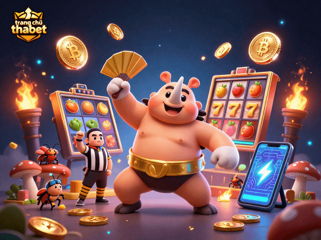 Experience excitement at trang chủ thabet with our dynamic sumo champion beetle and vibrant casino elements.