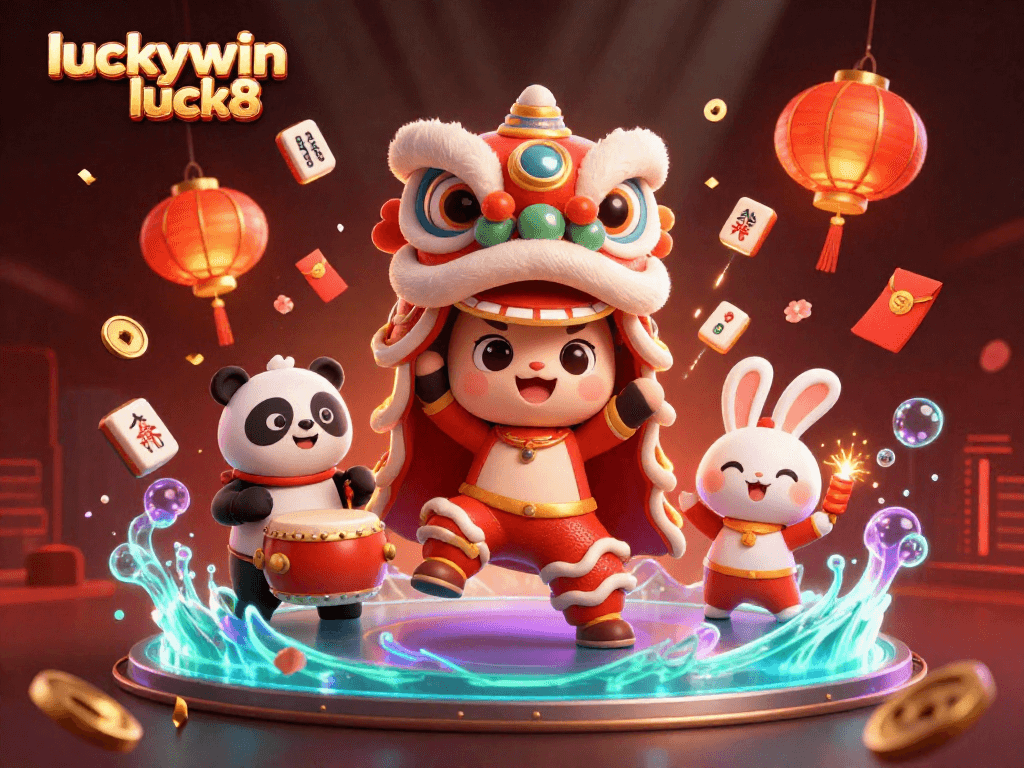 Engage with luckywin luck8 by experiencing vibrant gameplay amidst a festive scene filled with excitement.