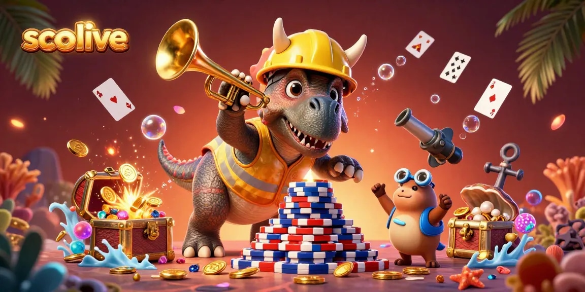 Experience premium socolive sports action with a dynamic scene of a triceratops celebrating wins in this vivid illustration.