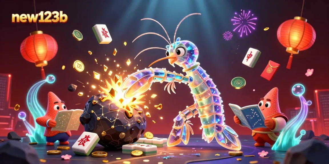 Engage in thrilling action at new123b amidst an explosion of golden gems and coins.