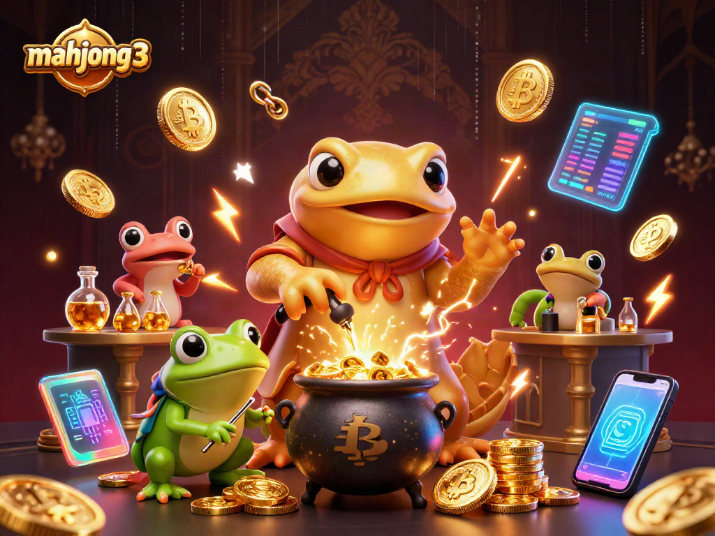 Playing mahjong 3 with a magical twist in vibrant 3D casino art.