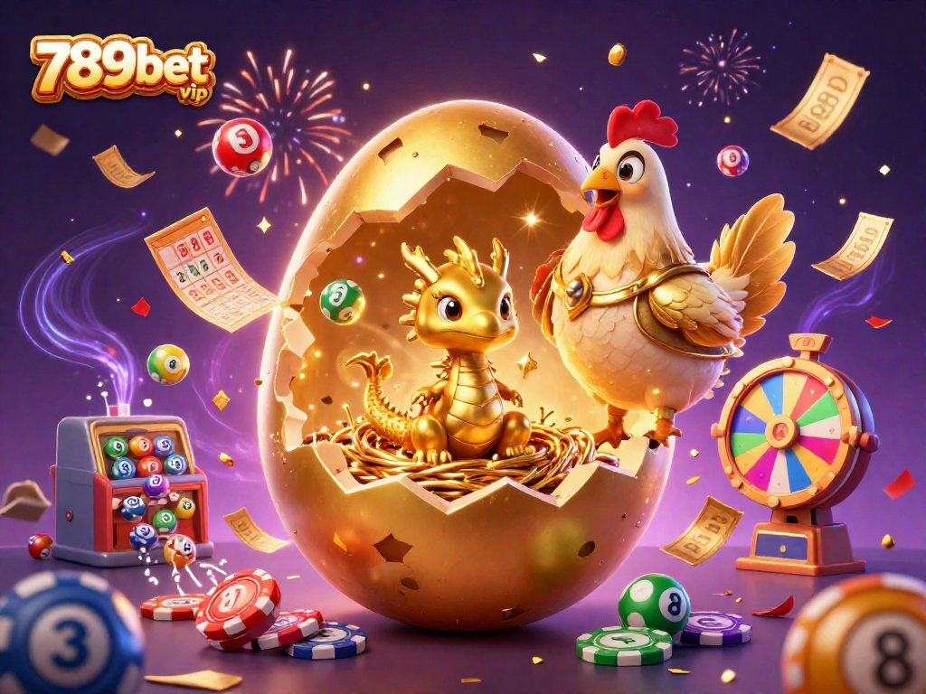 Engage in exciting games with 789bet vip featuring a dazzling golden dragon and vibrant casino elements.