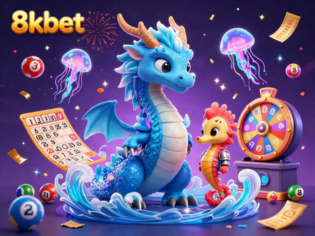 Engage with 8kbet by winning vibrant prizes among 3D dragons and magical jellyfish.