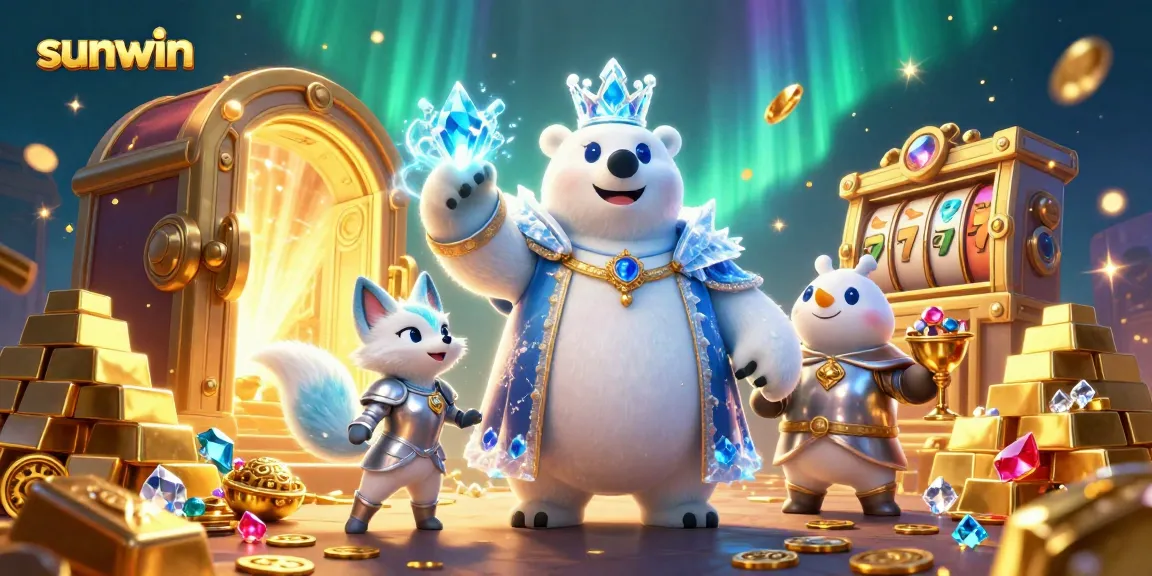 Win with sunwin's vibrant slots, featuring the ice king and treasures in stunning detail.