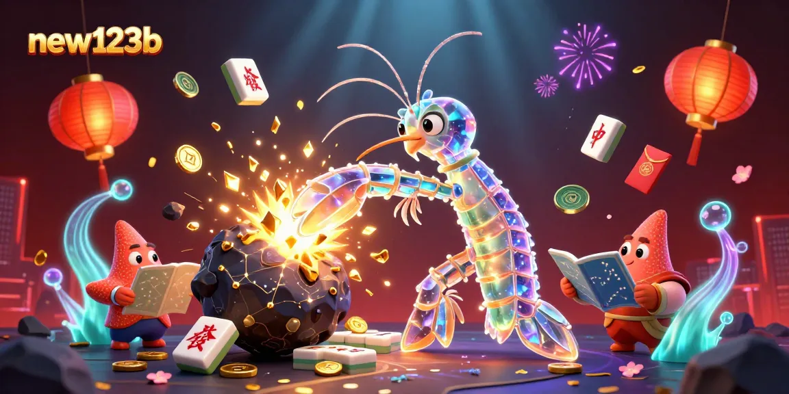 Engage in thrilling action at new123b amidst an explosion of golden gems and coins.