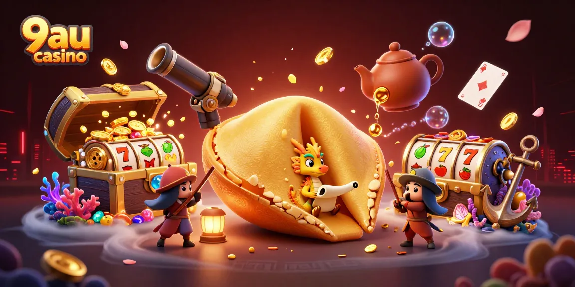 Win big at 9au casino with our vibrant 3D illustration of gaming excitement.